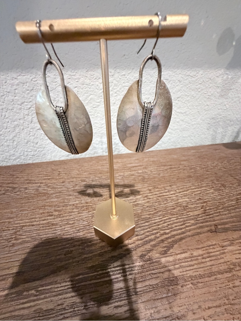 Silver Oval Drop Earrings — Lightweight Women’s Jewelry